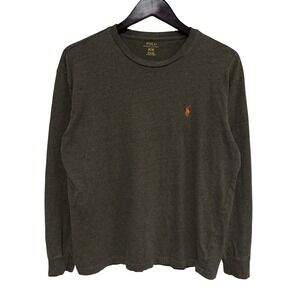 Polo Ralph Lauren Men's Embroidered Logo Long Sleeve Shirt‎ Green Size M 21 x 27